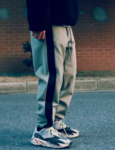 1:1 quality version Three-Stripes Spliced Side Stripe Athletic Drawstring Pants 2 colors