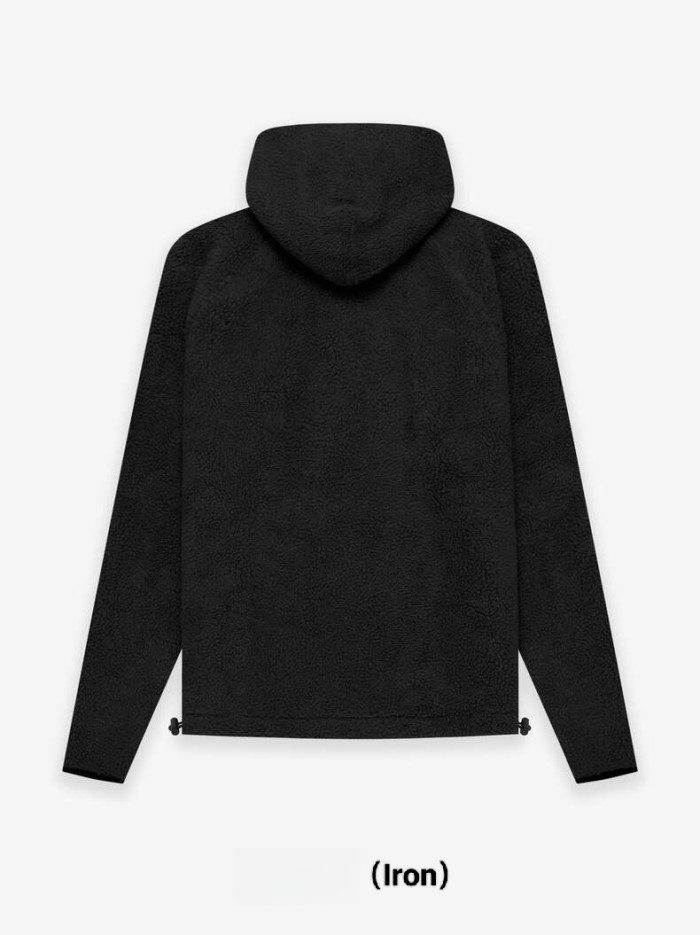 1:1 quality version Logo Labeled fleece lamb wool half-zip Hoodie 3 colors