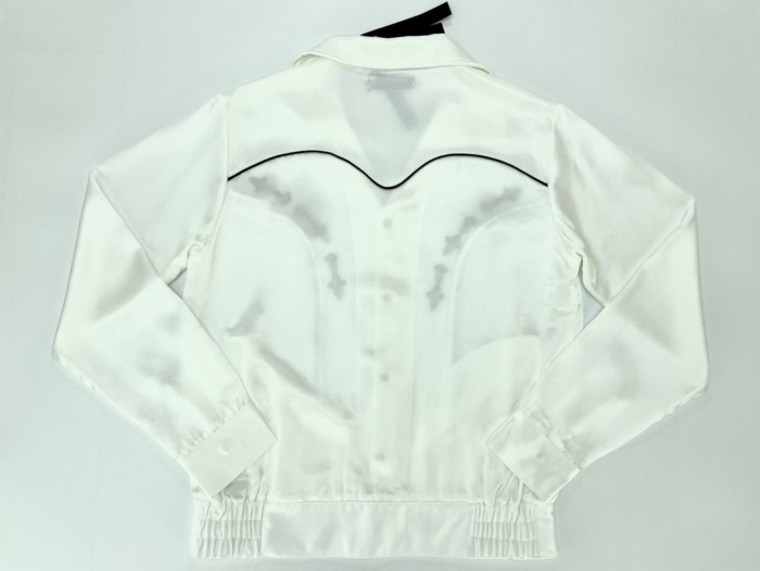 1:1 quality version Curved Line Embroidered Acetate Coat Jacket