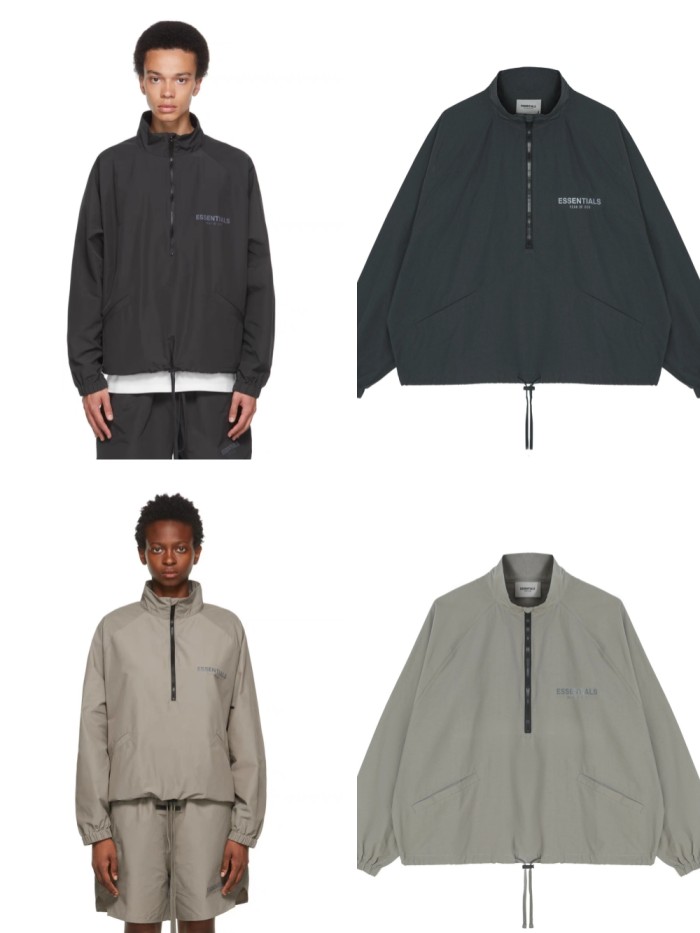 1:1 quality version 3M Reflective Lettering Half Zip Pullover Windbreaker Jackets 2 colors