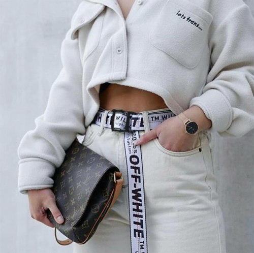 OW Canvas Monogrammed Embroidered Belt 11 colors