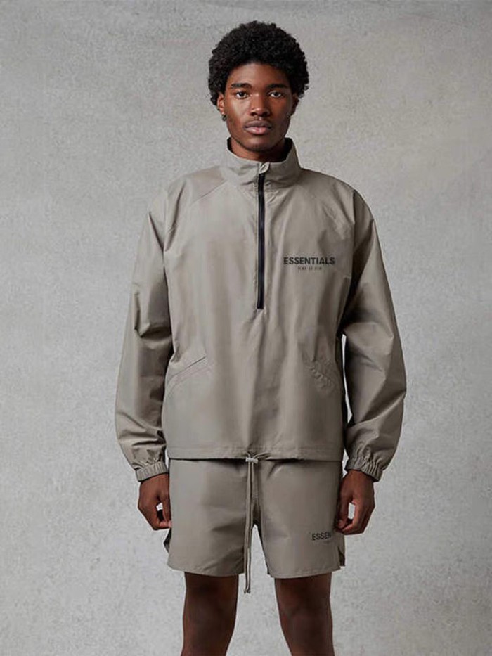 1:1 quality version 3M Reflective Lettering Half Zip Pullover Windbreaker Jackets 2 colors