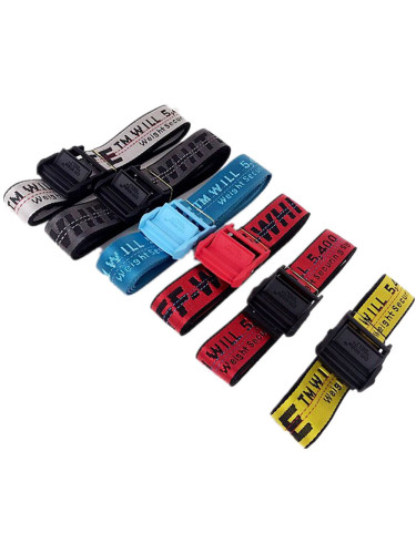 OW Canvas Monogrammed Embroidered Belt 11 colors