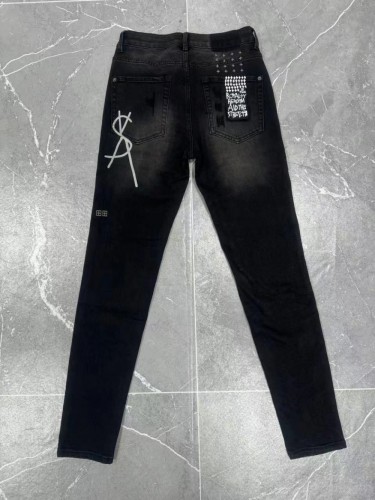 1:1 quality version Graffiti Letter Ripped Jeans