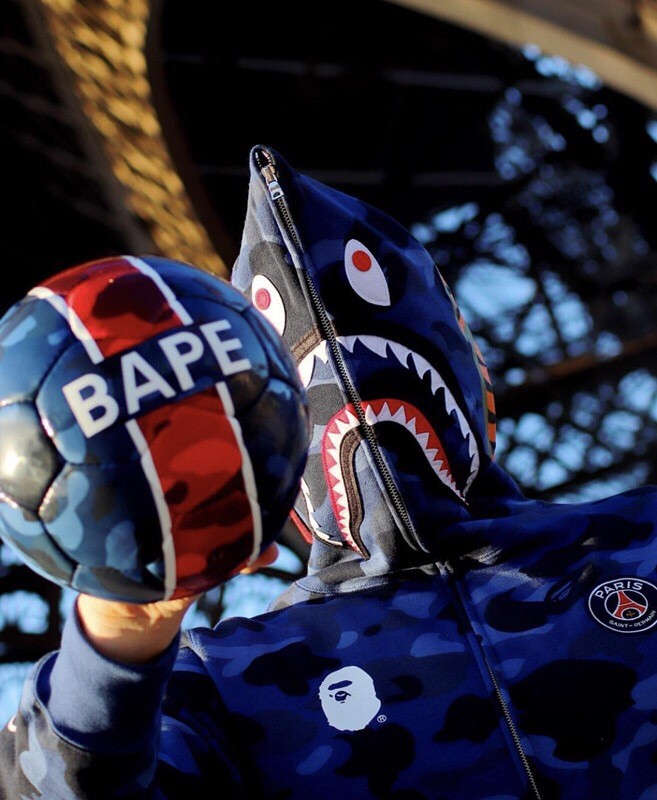 [buy more save more]Paris Saint-Germain Co-Branded Ape Head Zip Hoodie
