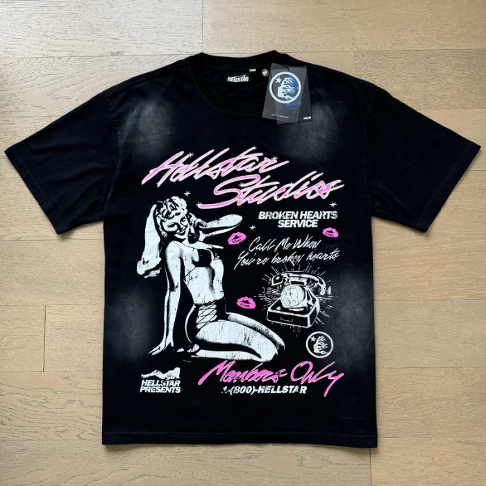 Sexy Lady Phone Printed Washed Version Tee