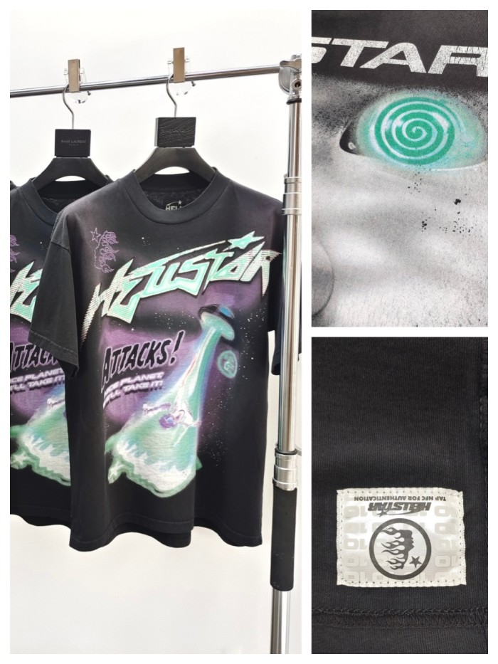 [Big & Tall for weights up to 260 lbs]1:1 quality version UFO Attack Print  Tee with NFC tag