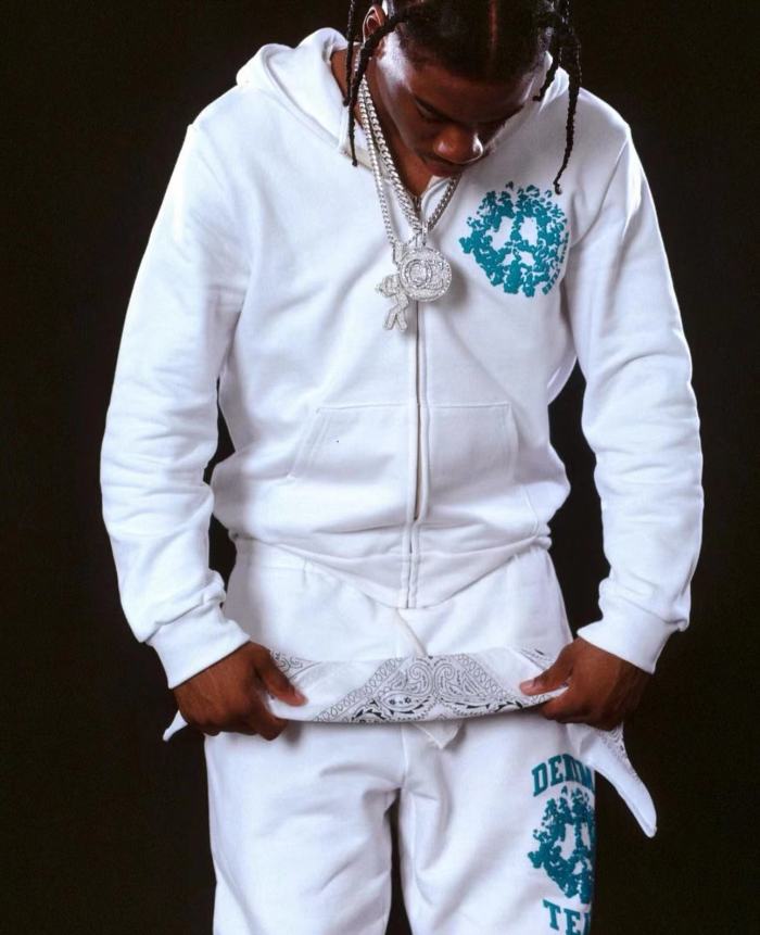 1:1 quality version Back Foam Kapok Monogrammed Zip Hoodie 2 colors