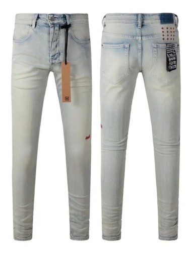 1:1 quality version Red Small Letter Embroidered Logo Jeans