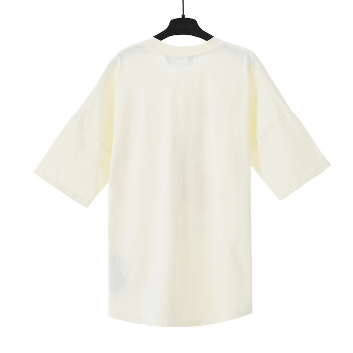 Surrounded by Top and Bottom Logos Bear Print Tee 2 colors