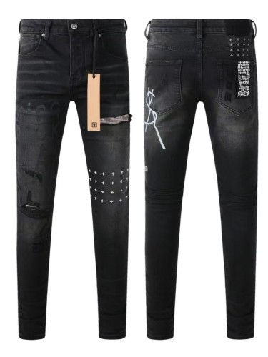 1:1 quality version Graffiti Letter Ripped Jeans