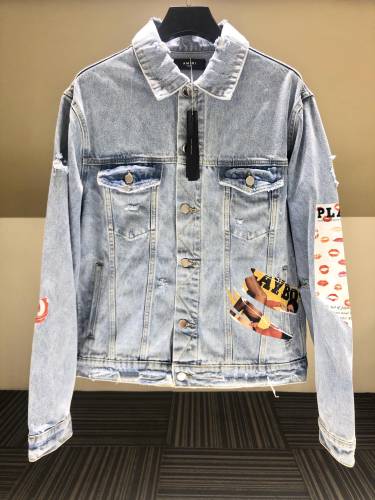 1:1 quality version Laser Bunny Stamping Denim Jacket