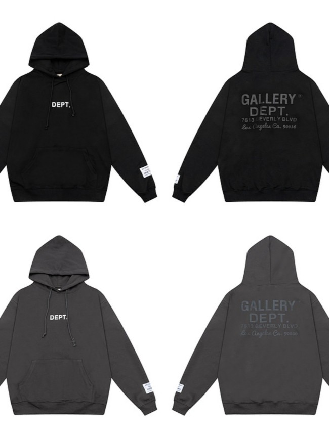 Basic Alphabet Back Slogan Print Solid Color hoodie 2 colors