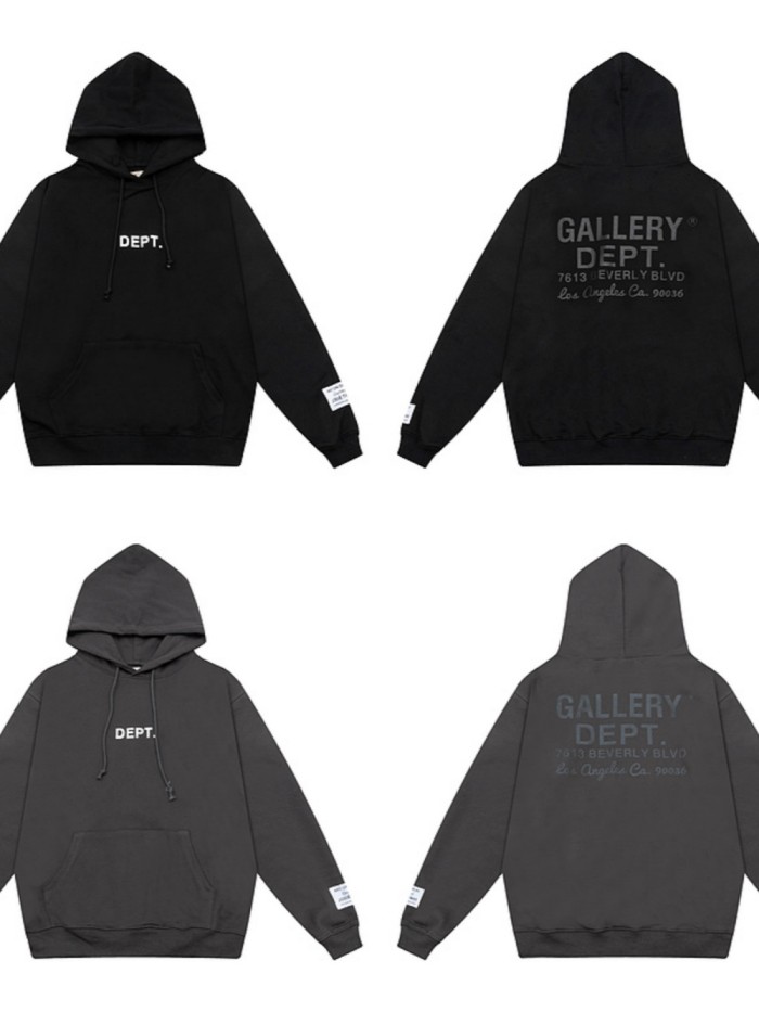 Basic Alphabet Back Slogan Print Solid Color hoodie 2 colors