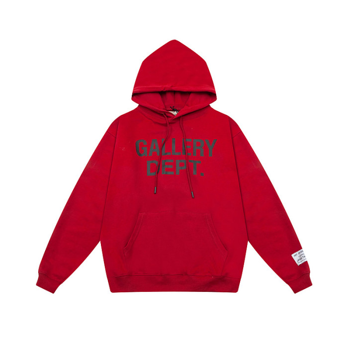   Classic monogram print front solid color hoodie 4 colors