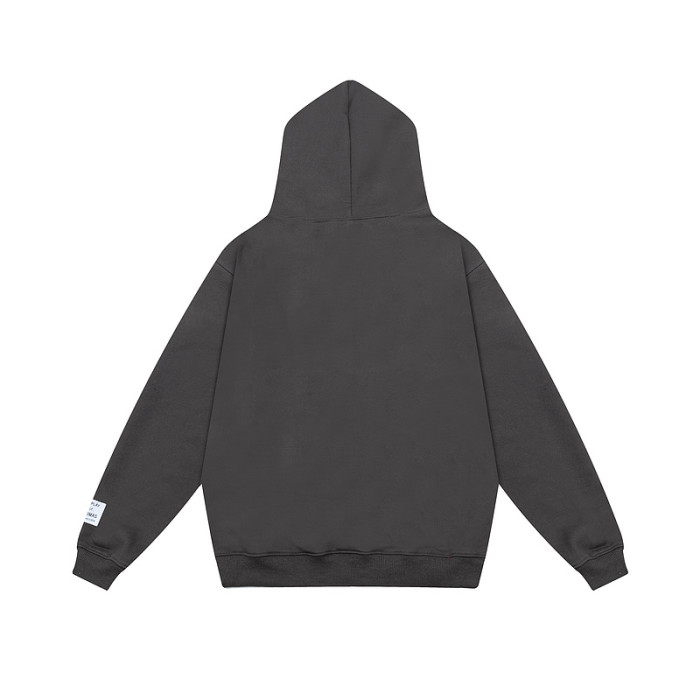   Classic monogram print front solid color hoodie 4 colors