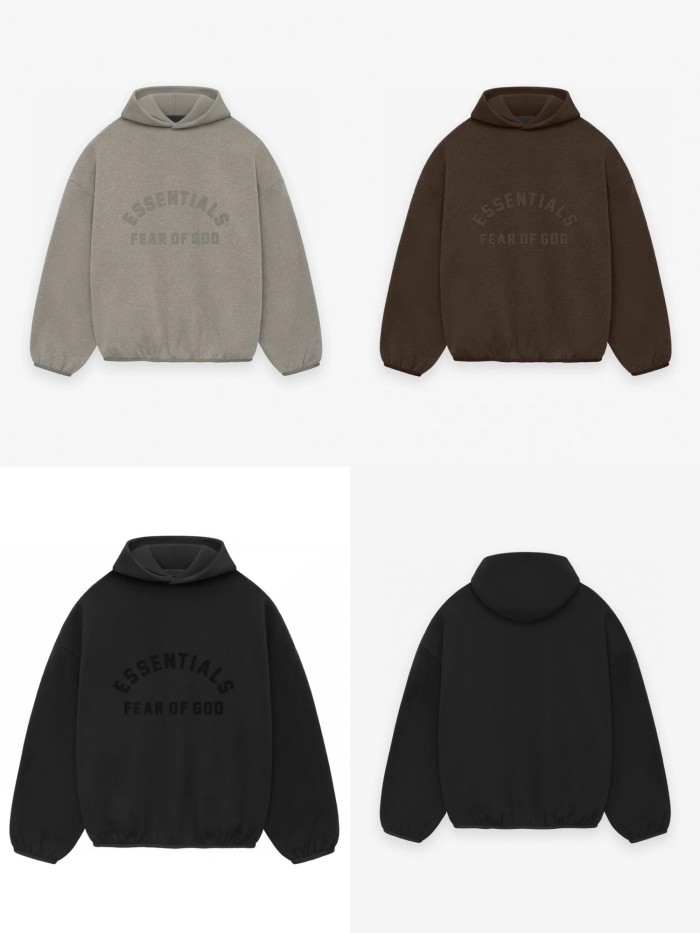 1:1 quality version Curved three-dimensional silicone letter logo Hoodie 3 colors