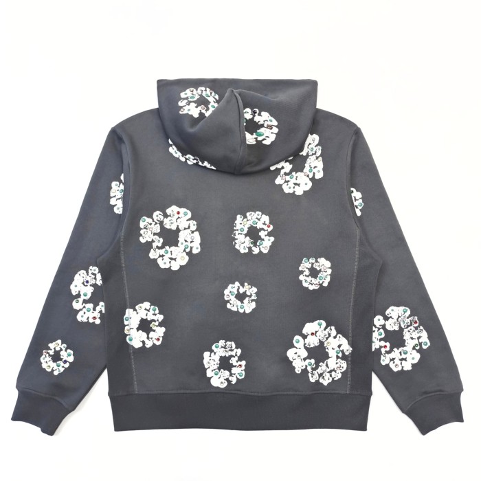 1:1 quality version DT Colorful Diamonds Zipper Hoodie with Hooded Rope