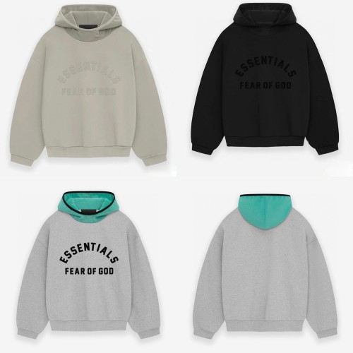 1:1 quality version Nylon Woven Hood Curved Silicone Letter Logo Hoodie 3 colors
