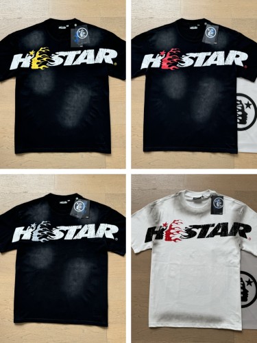 Mottled Letter Side Face Goddess Logo Printed Washed Version Tee 4 colors