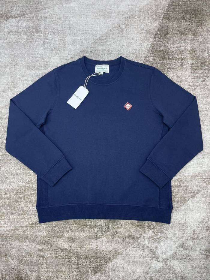 1:1 quality version Chest logo embroidery loose round neck Sweatshirt 2 colors