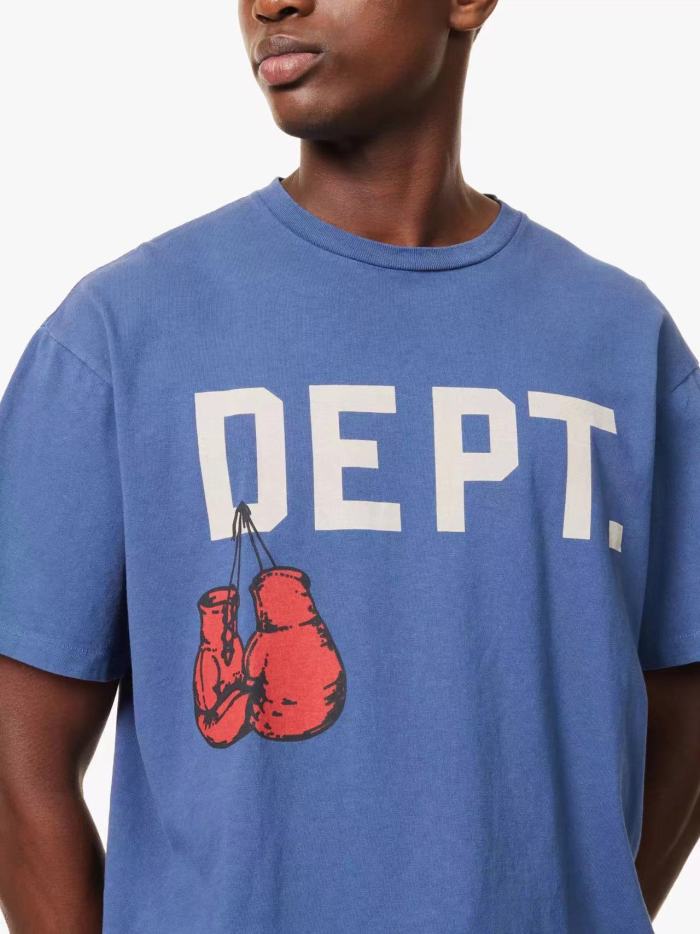 1:1 quality version Chest White Letter Boxing Gloves Print Tee 2 colors