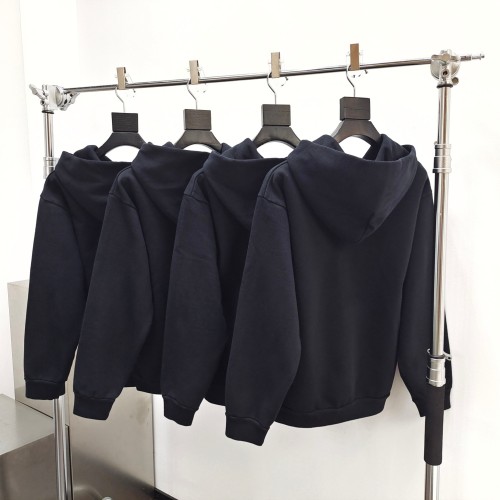 1:1 quality version Embroidered Logo Solid Color Hoodie