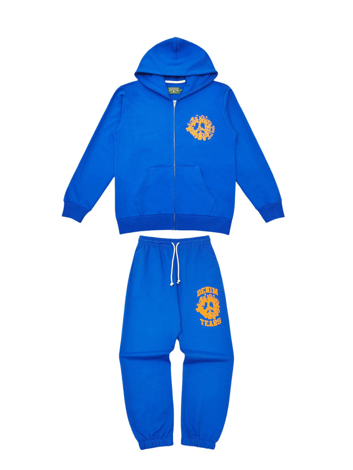 1:1 quality version Colorblocked Foam Kapok Monogrammed Hoodie & Sweatpants Set 4 colors