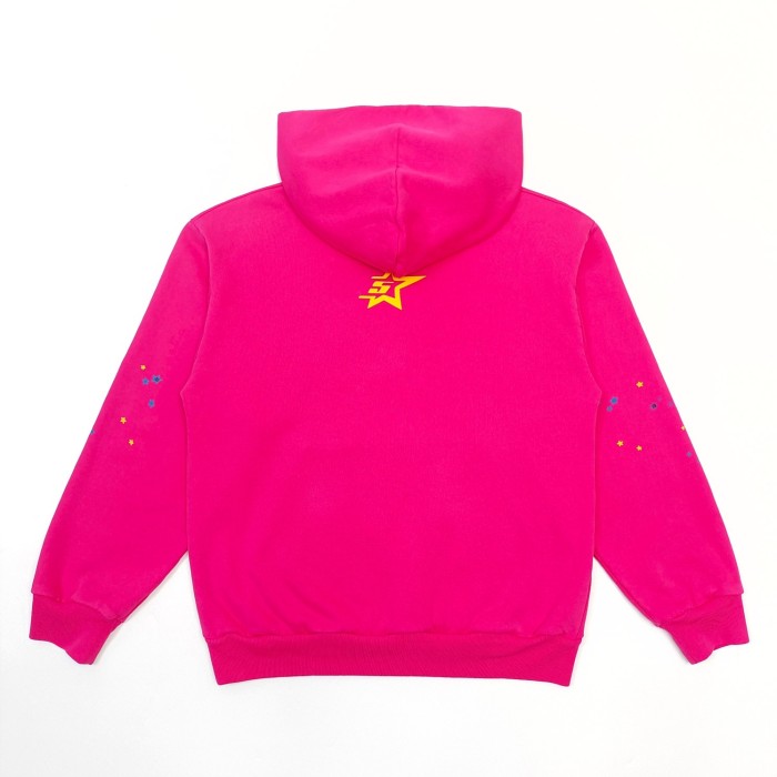 1:1 quality version Rose Spider Web White Dot Black Letter Print Hoodie