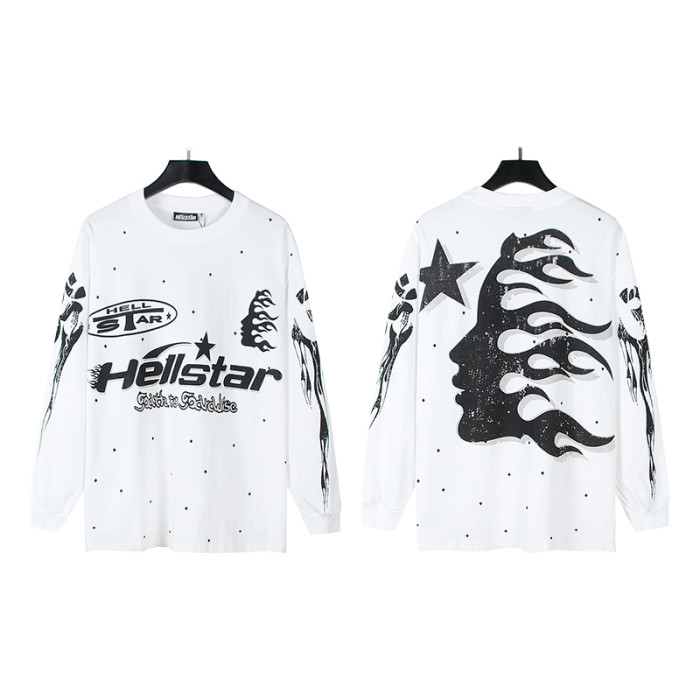 Full Star Portrait Printed Long Sleeve T-Shirt