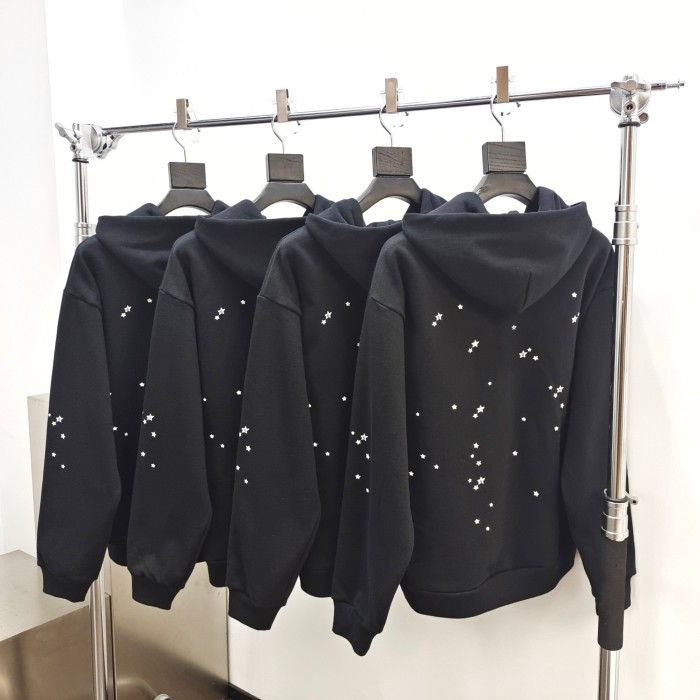 1:1 quality version Black JF Star Print Hoodie & Pants Set