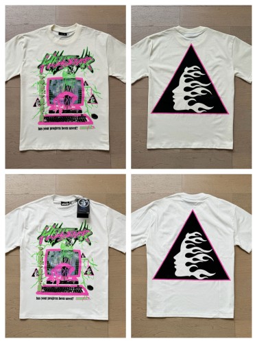 Magic Pink Computer Triangle Logo Print Tee 2 colors