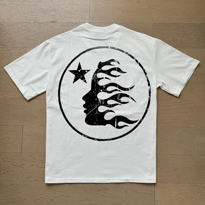 Standing Man Flame Brain Skull Print Tee 2 colors