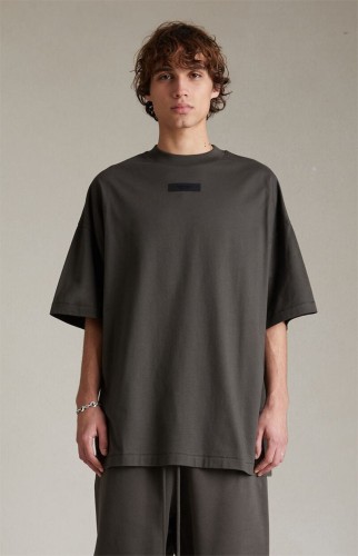 1:1 quality version Three-dimensional adhesive label letters LOGO Ink black Tee &  Shorts Set