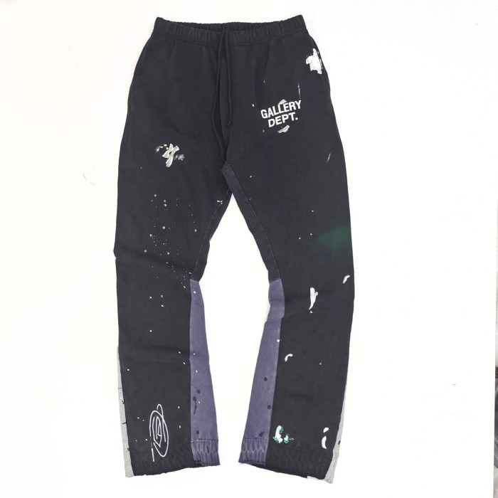   [Big & Tall for weights up to 260 lbs] 1:1 quality version Graffiti ink splattered patchwork micro pants