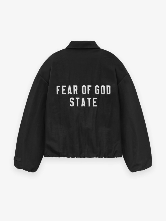 1:1 quality version Back patch embroidered monogrammed logo lapel zipper jacket 2 colors