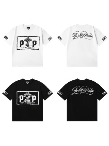P2P Jesus Cross Print Tee 2 colors