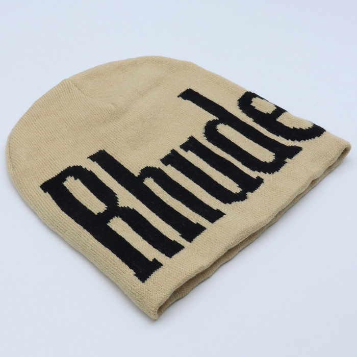 Large monogrammed logo jacquard knit cold beanie 5 colors