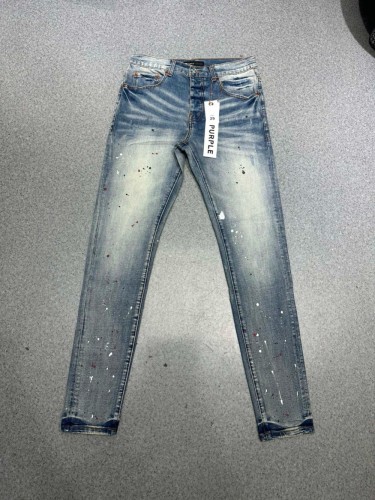 1:1 quality version Front and back inked light blue jeans