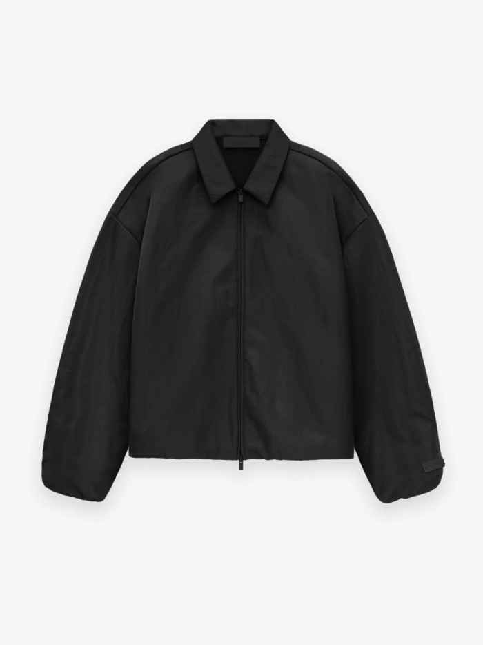 1:1 quality version Back patch embroidered monogrammed logo lapel zipper jacket 2 colors
