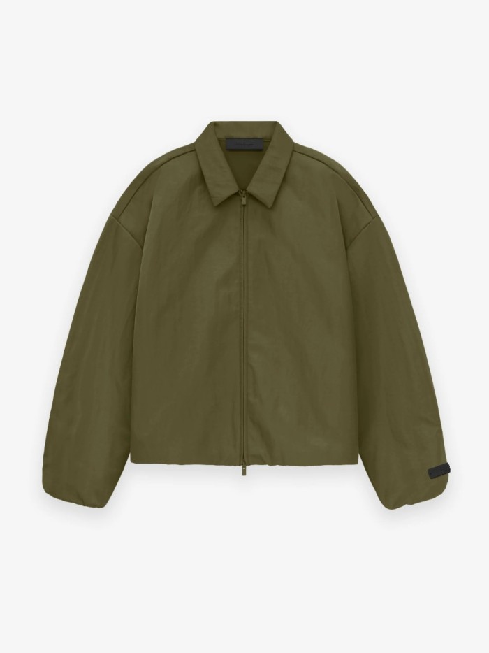 1:1 quality version Back patch embroidered monogrammed logo lapel zipper jacket 2 colors