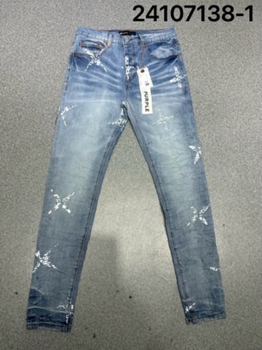 1:1 quality version Cross Print Frayed Jeans