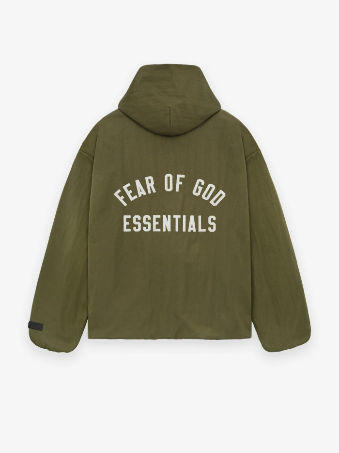 1:1 quality version Patch embroidered monogrammed logo hooded jacket 2 colors