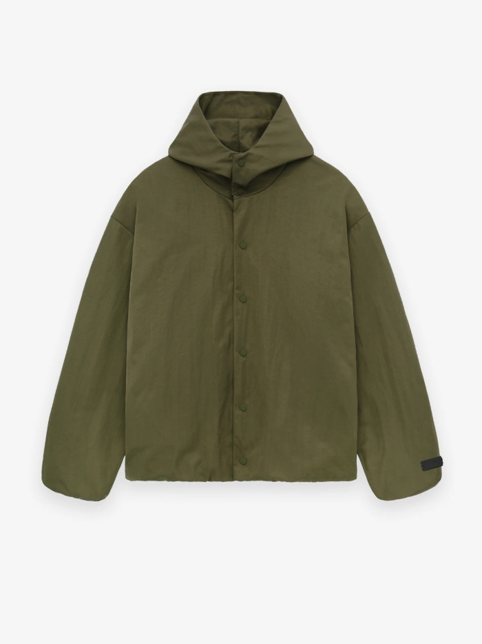 1:1 quality version Patch embroidered monogrammed logo hooded jacket 2 colors