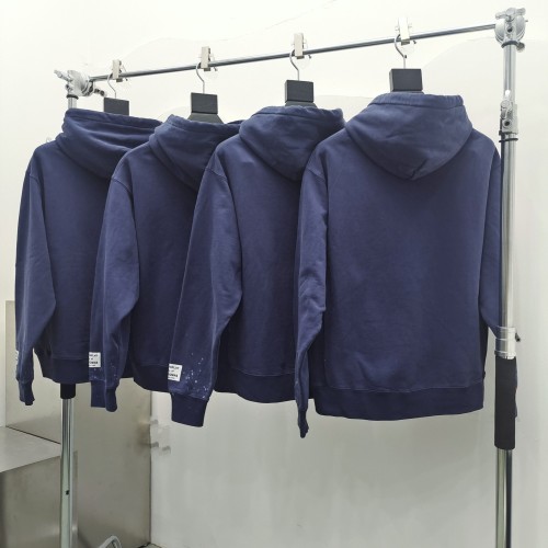 1:1 quality version Navy blue hand-painted hoodie