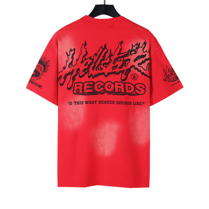 Explosive Flame Letter Logo Washed Version Tee 2 colors