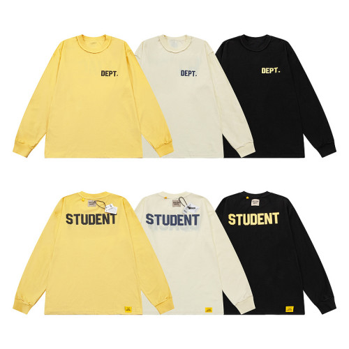 Reversible Wearable Coach / Student Letter Logo Long Sleeve T-Shirt 3 colors