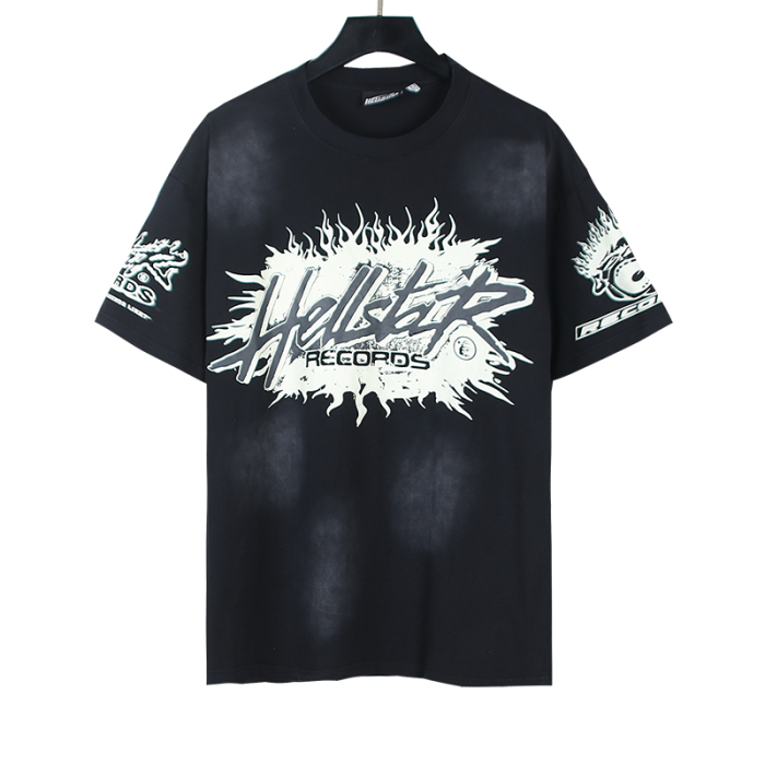 Explosive Flame Letter Logo Washed Version Tee 2 colors