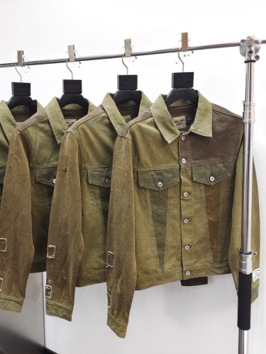 1:1 quality version Army green cut and worn jacket