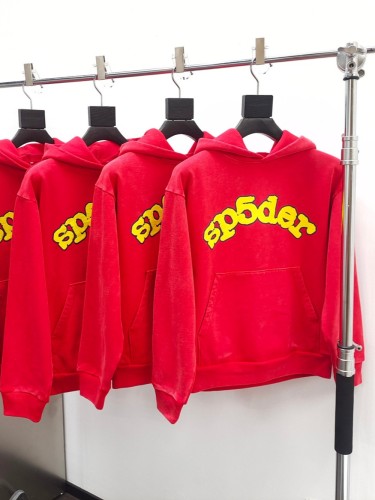 1:1 quality version Yellow Logo Red Hoodie